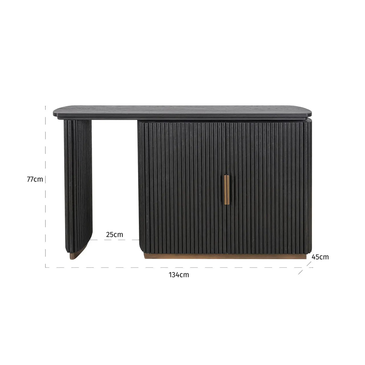 Richmond Interiors Cambon 2-Doors Desk in Dark Coffee  Nicholas John Interiors