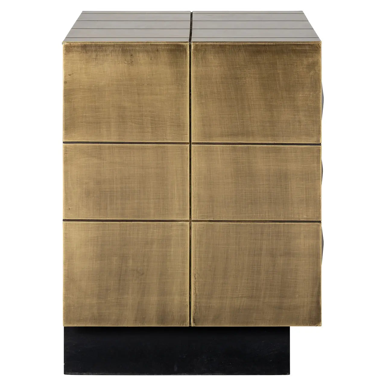 Richmond Interiors Collada 3-Drawers Cabinet in Brushed Gold  Nicholas John Interiors