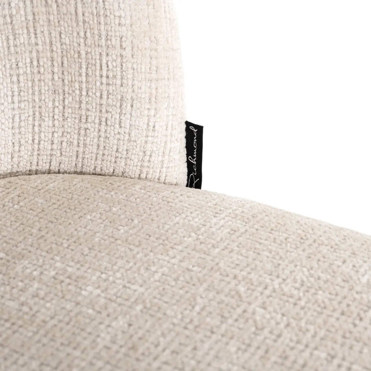 Richmond Interiors Elvi Chair in Beige Chenille Upholstery  Nicholas John Interiors