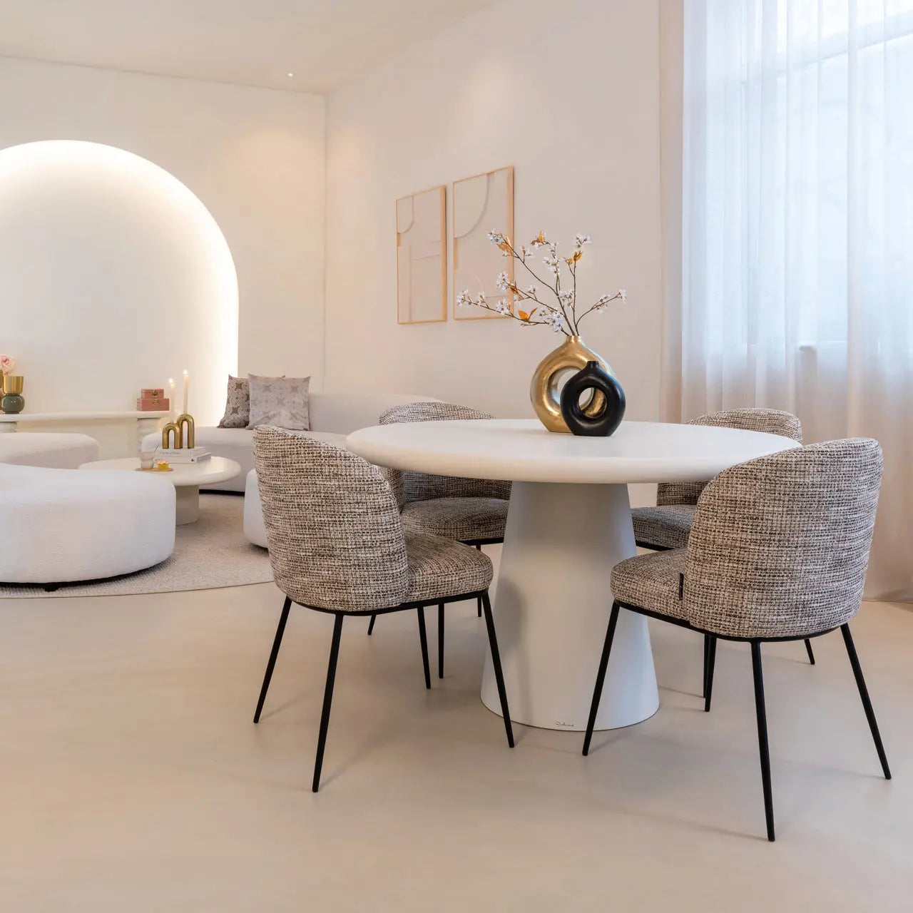 Richmond Interiors Elvi Dining Chair – Trendy Nature Upholstery  Nicholas John Interiors