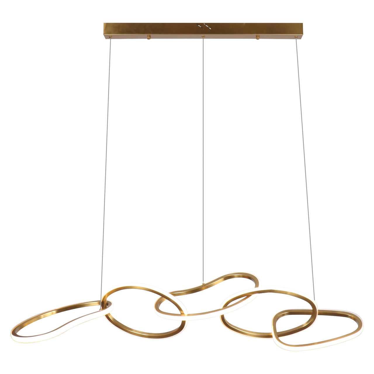 Richmond Interiors Flyn Chandelier in Brushed Gold  Nicholas John Interiors