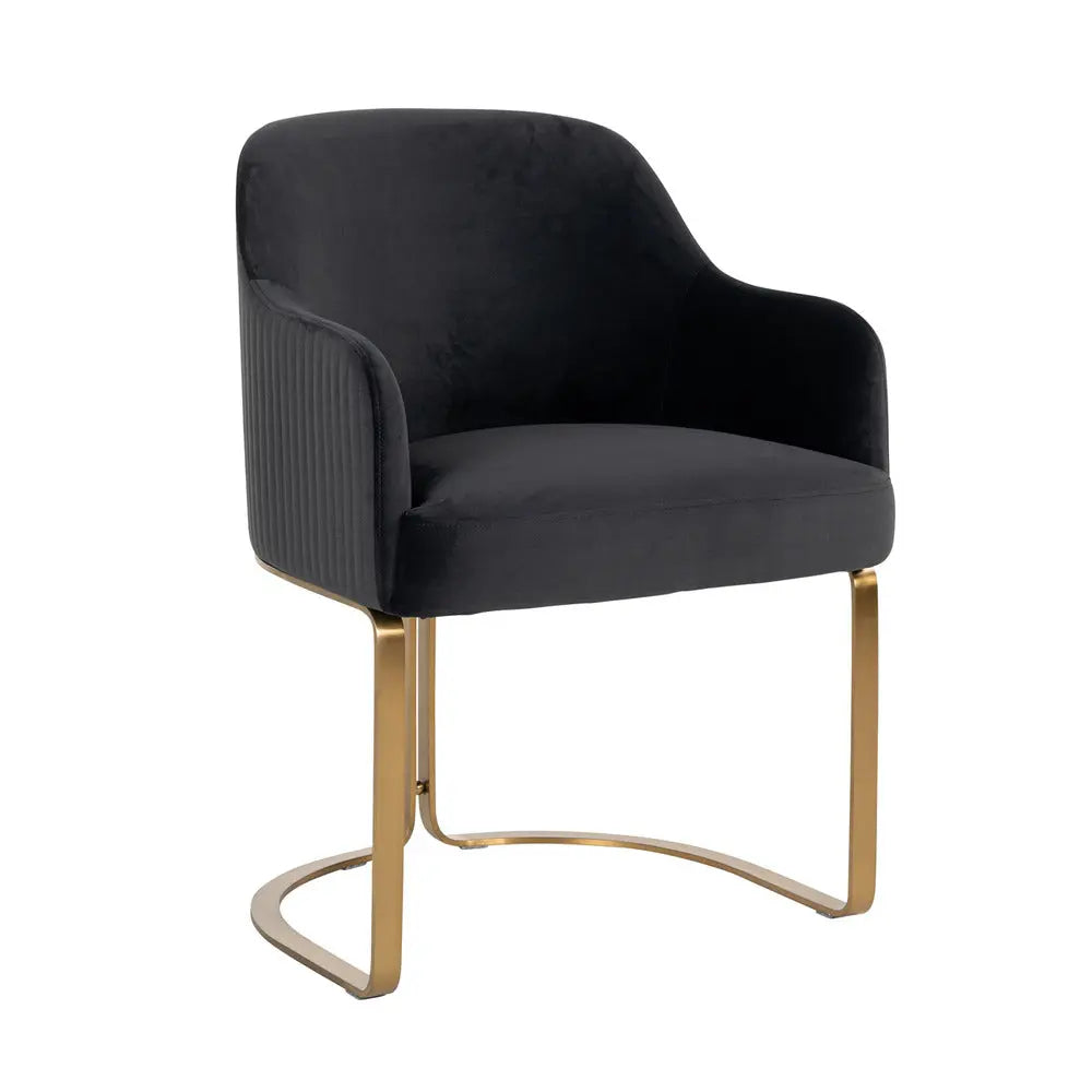 Richmond Interiors Hadley Chair Antraciet Velvet  Nicholas John Interiors