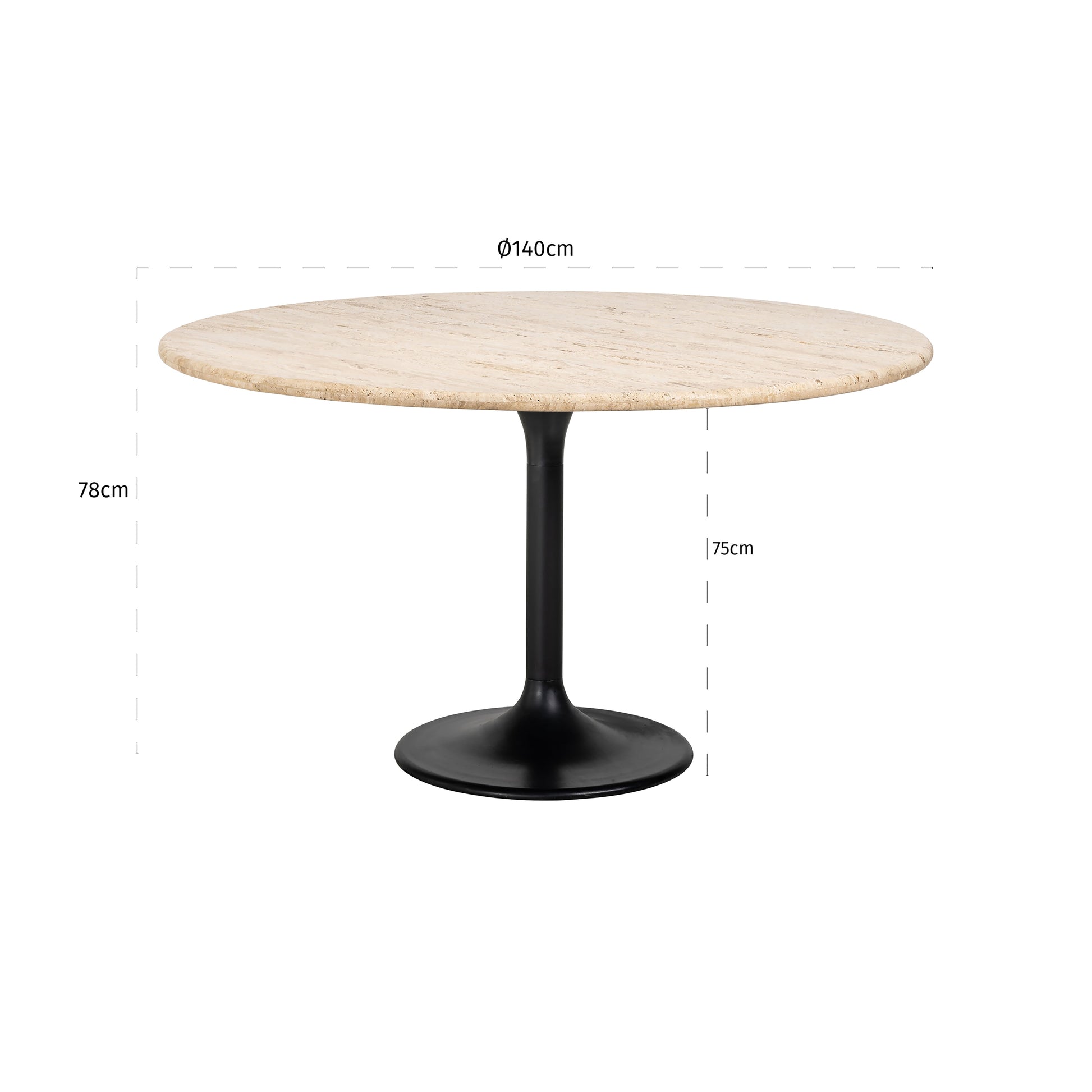 Richmond Interiors Hampton 140cm Dining Table in Black  Nicholas John Interiors
