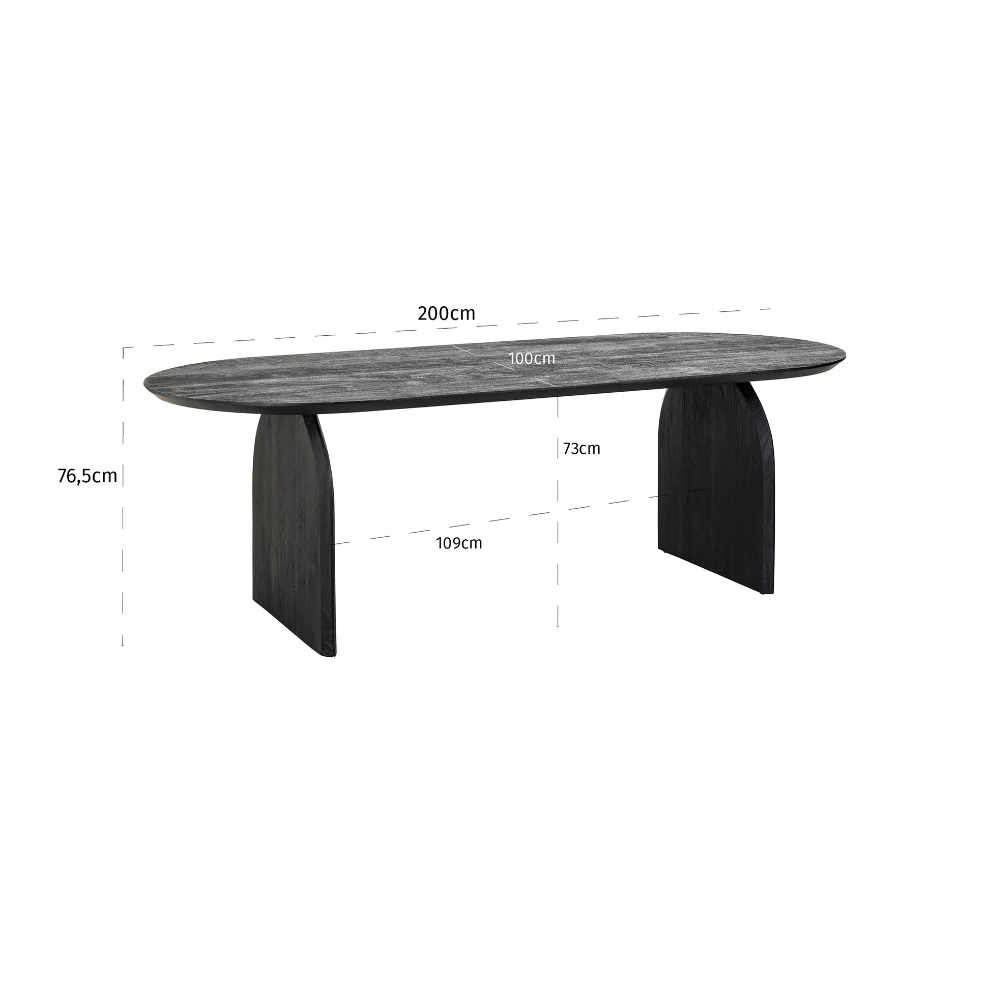 Richmond Interiors Hudson Dining Table in Black  Nicholas John Interiors