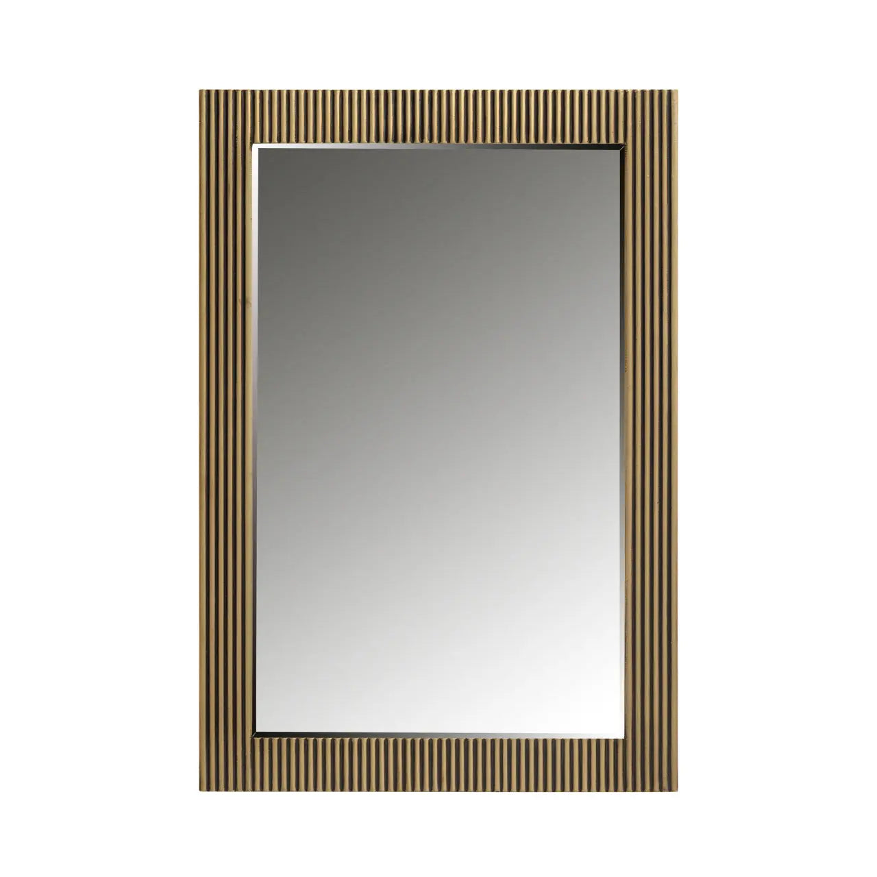 Richmond Interiors Ironville Rectangular Brass Wall Mirror  Nicholas John Interiors