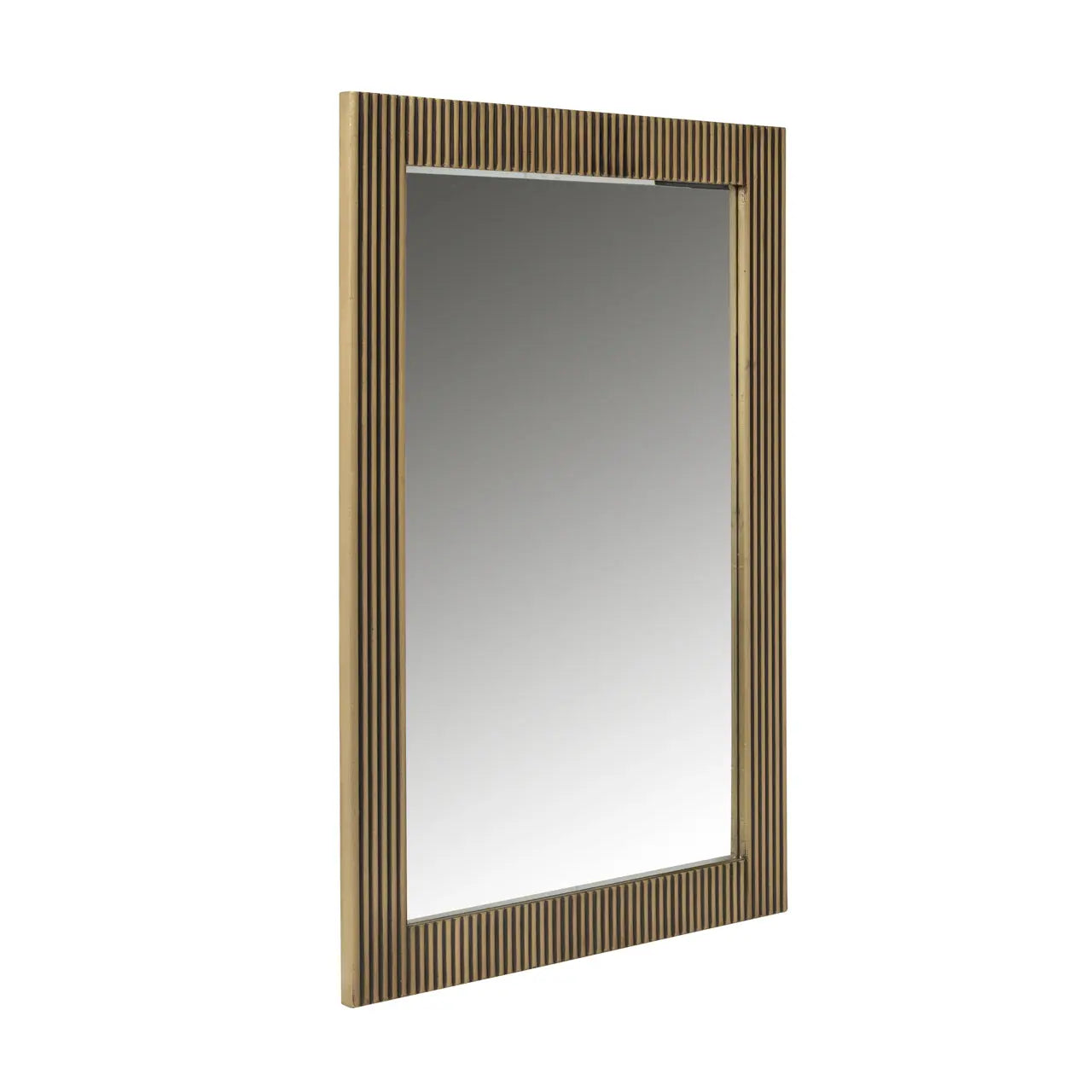 Richmond Interiors Ironville Rectangular Brass Wall Mirror  Nicholas John Interiors