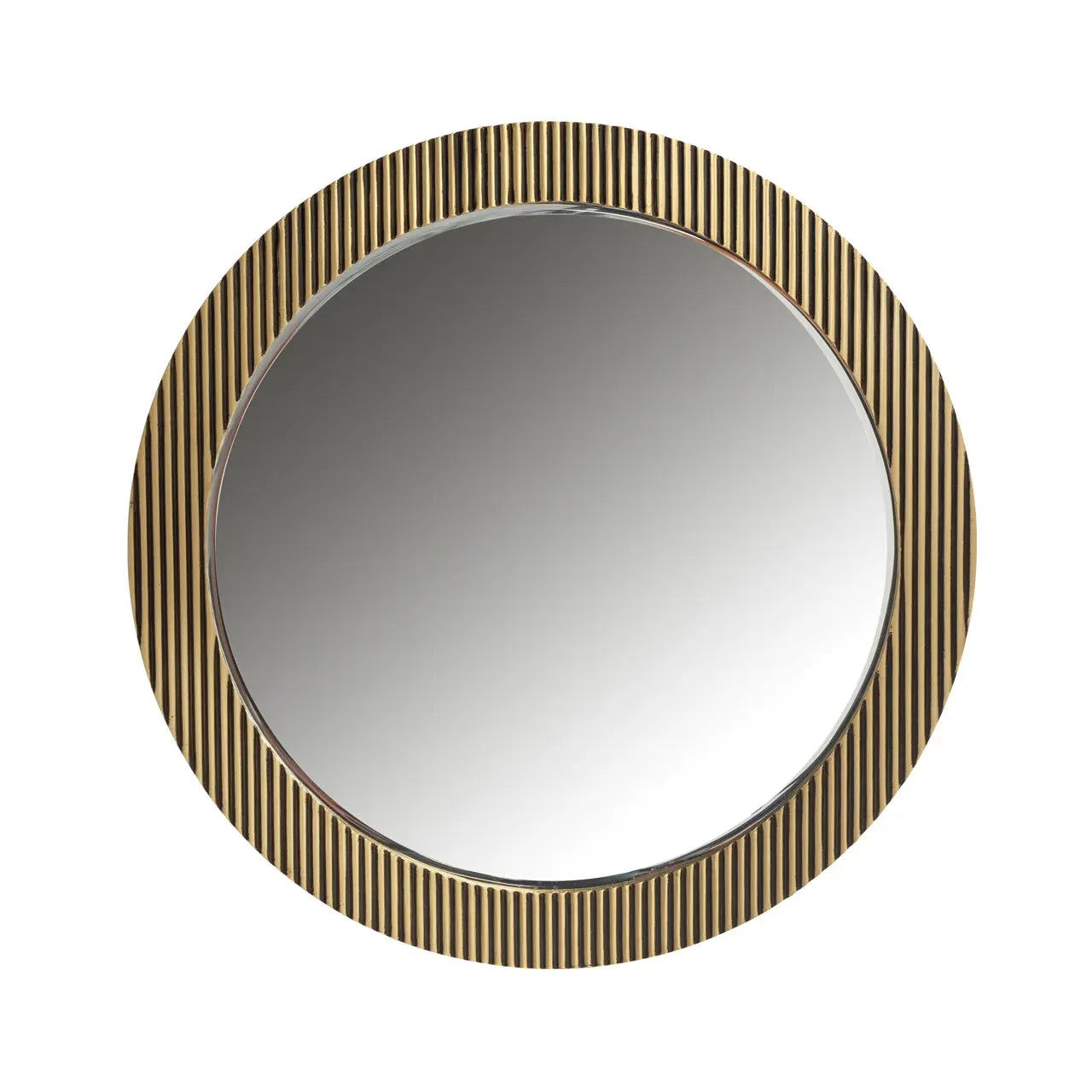 Richmond Interiors Ironville Round Mirror in Gold  Nicholas John Interiors