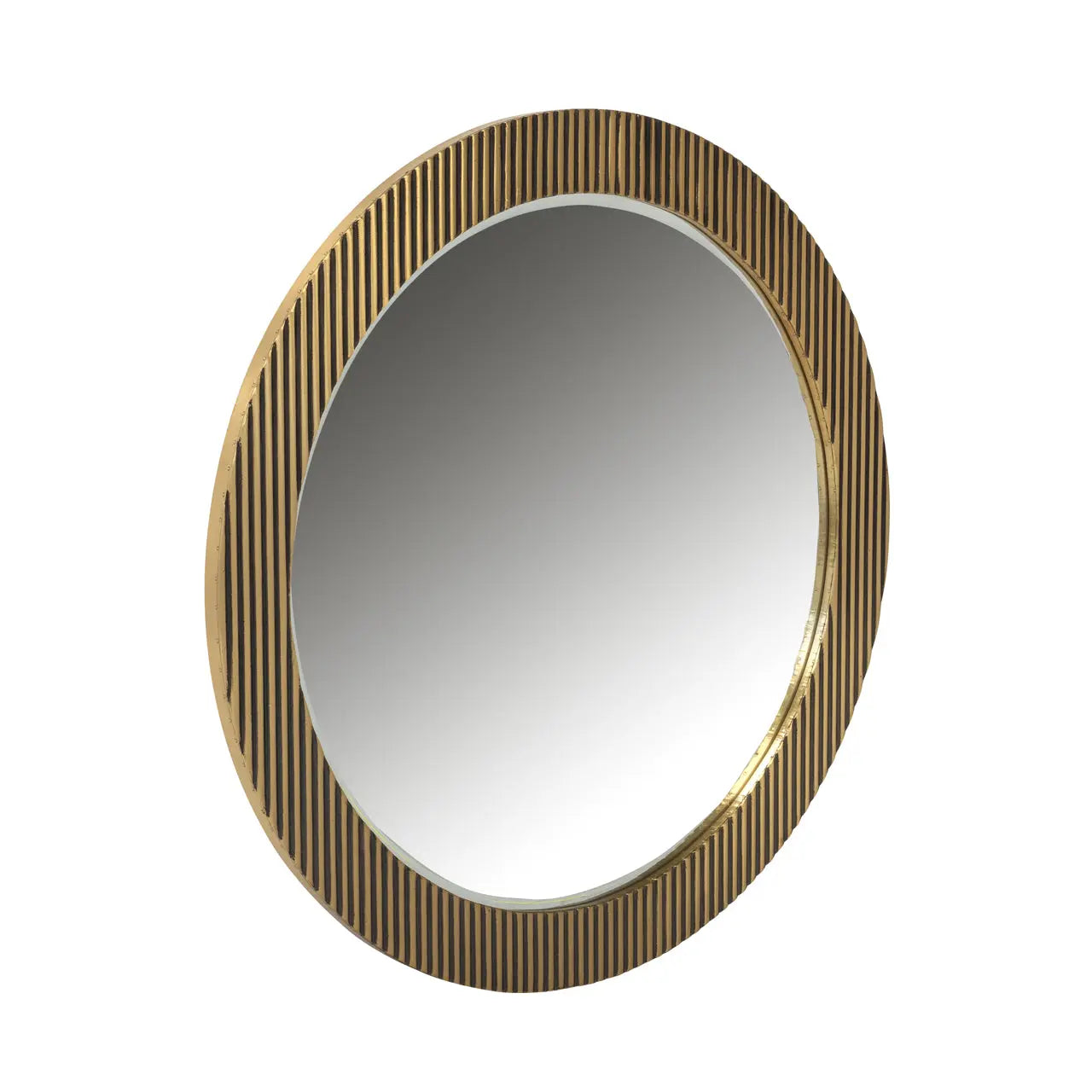 Richmond Interiors Ironville Round Mirror in Gold  Nicholas John Interiors