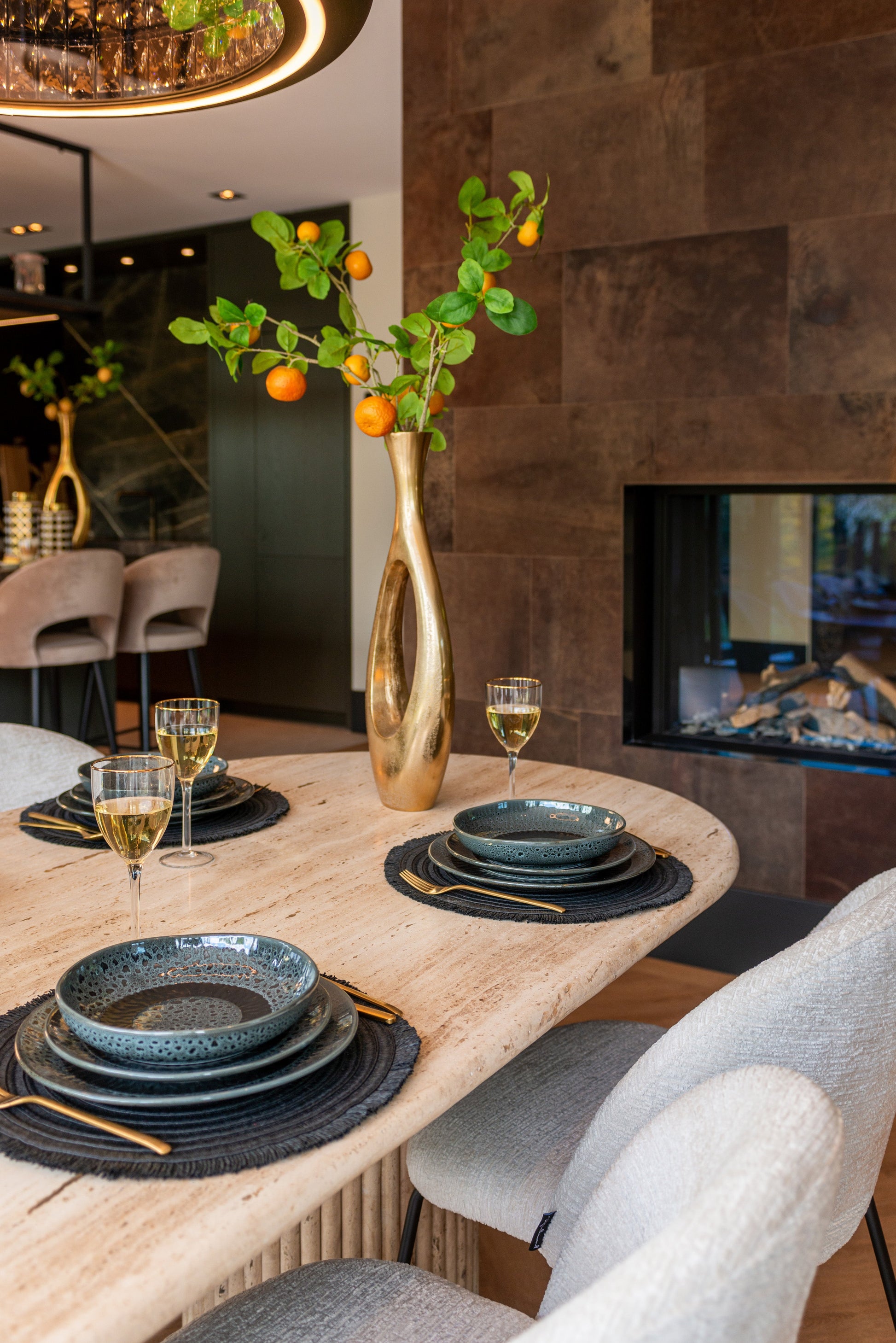 Richmond Interiors La Cantera 240cm Dining Table in Beige  Nicholas John Interiors