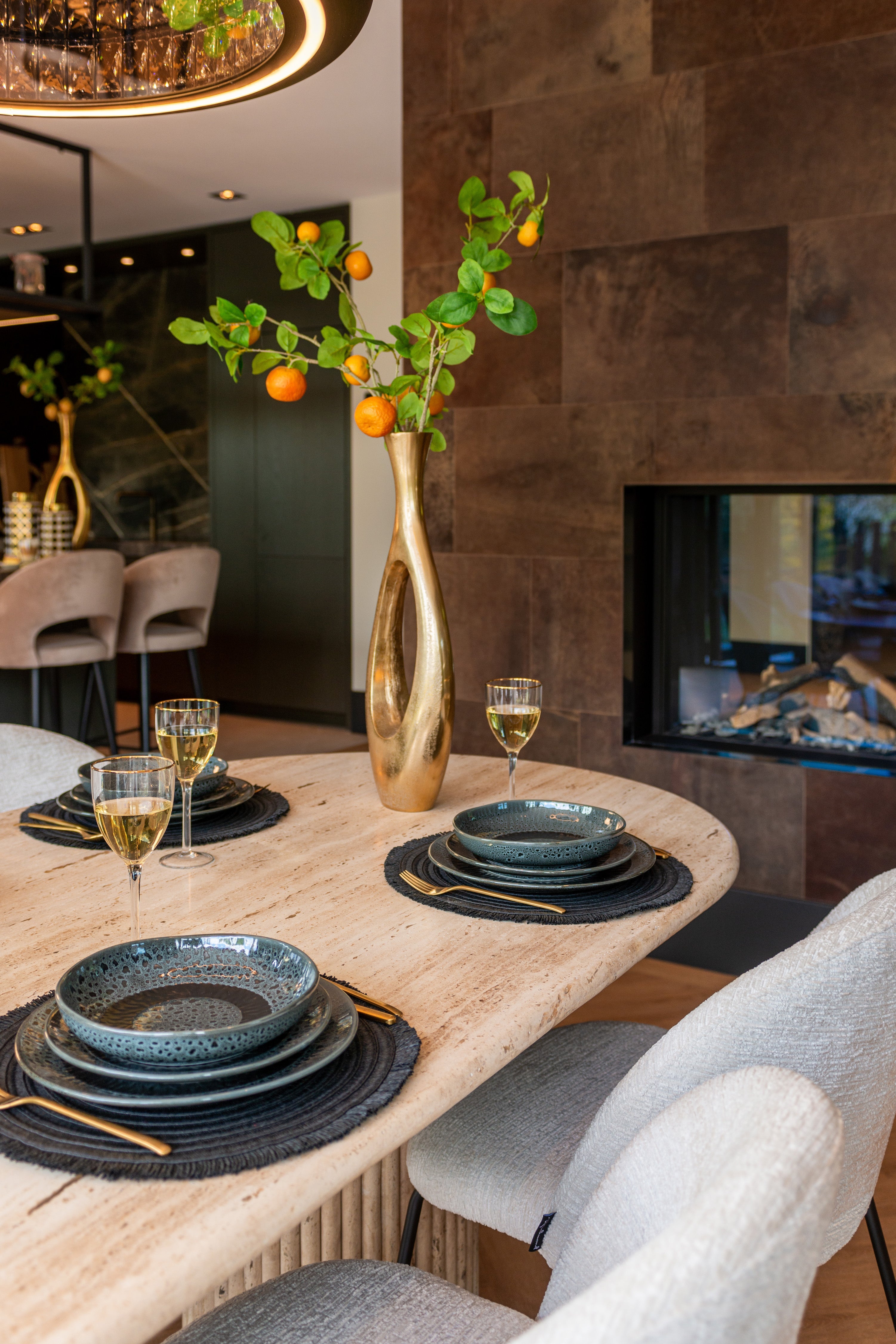 Richmond Interiors La Cantera 240cm Dining Table in Beige  Nicholas John Interiors