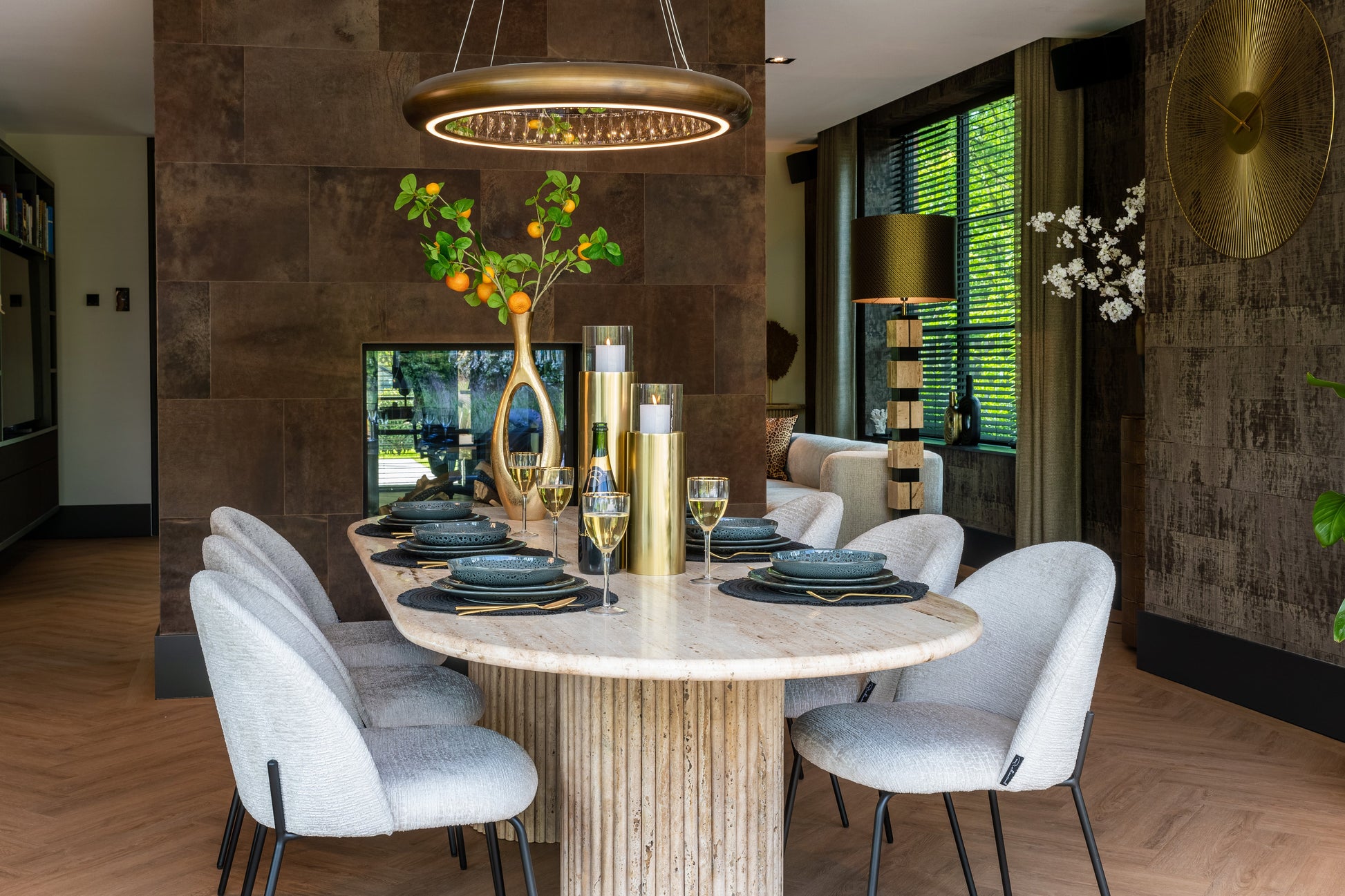 Richmond Interiors La Cantera 240cm Dining Table in Beige  Nicholas John Interiors