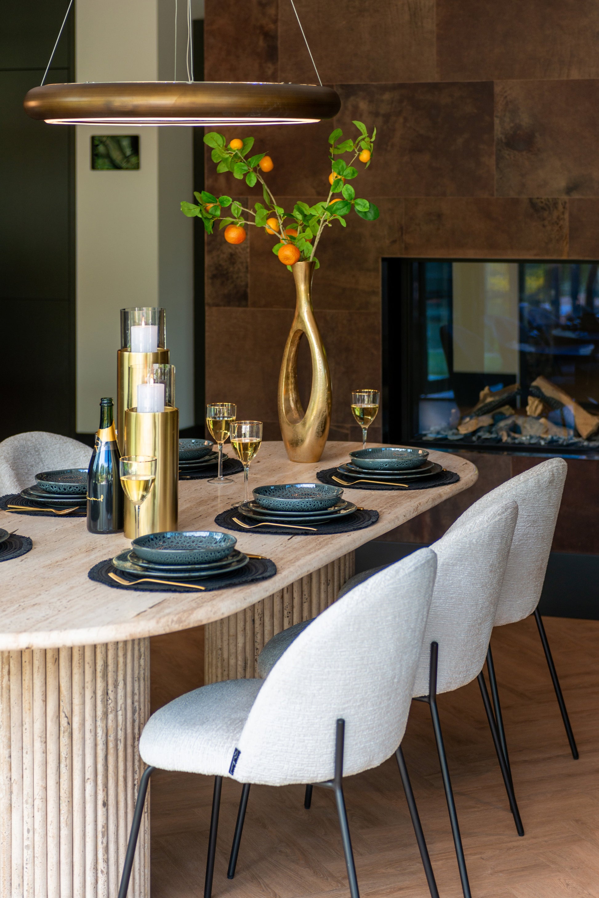 Richmond Interiors La Cantera 240cm Dining Table in Beige  Nicholas John Interiors