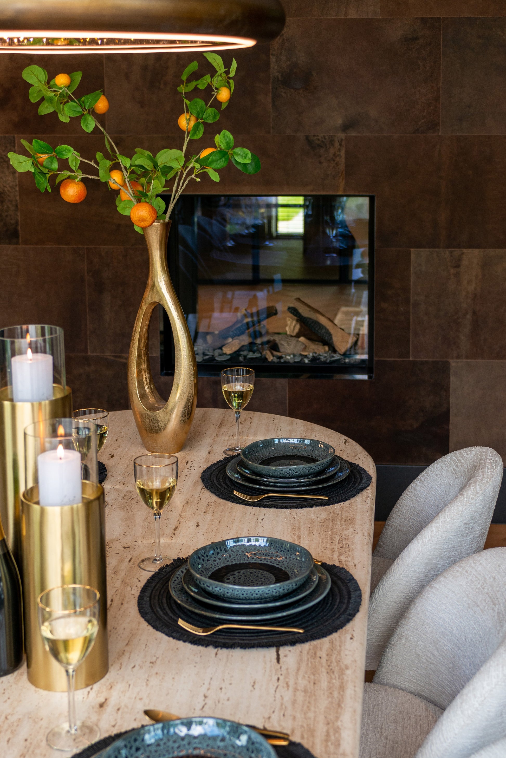 Richmond Interiors La Cantera 240cm Dining Table in Beige  Nicholas John Interiors