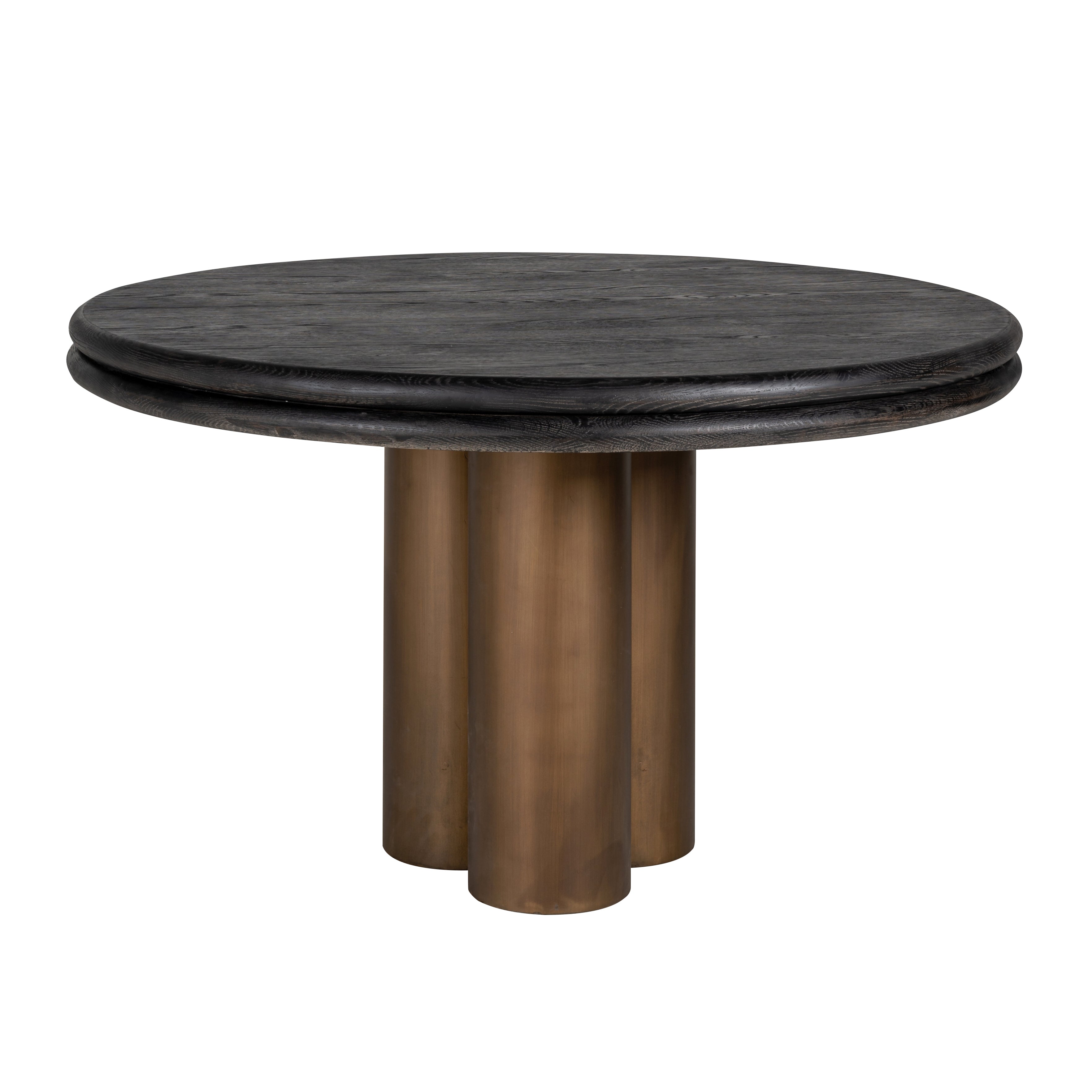 Richmond Interiors Macaron 130cm Dining Table in Black Rustic  Nicholas John Interiors
