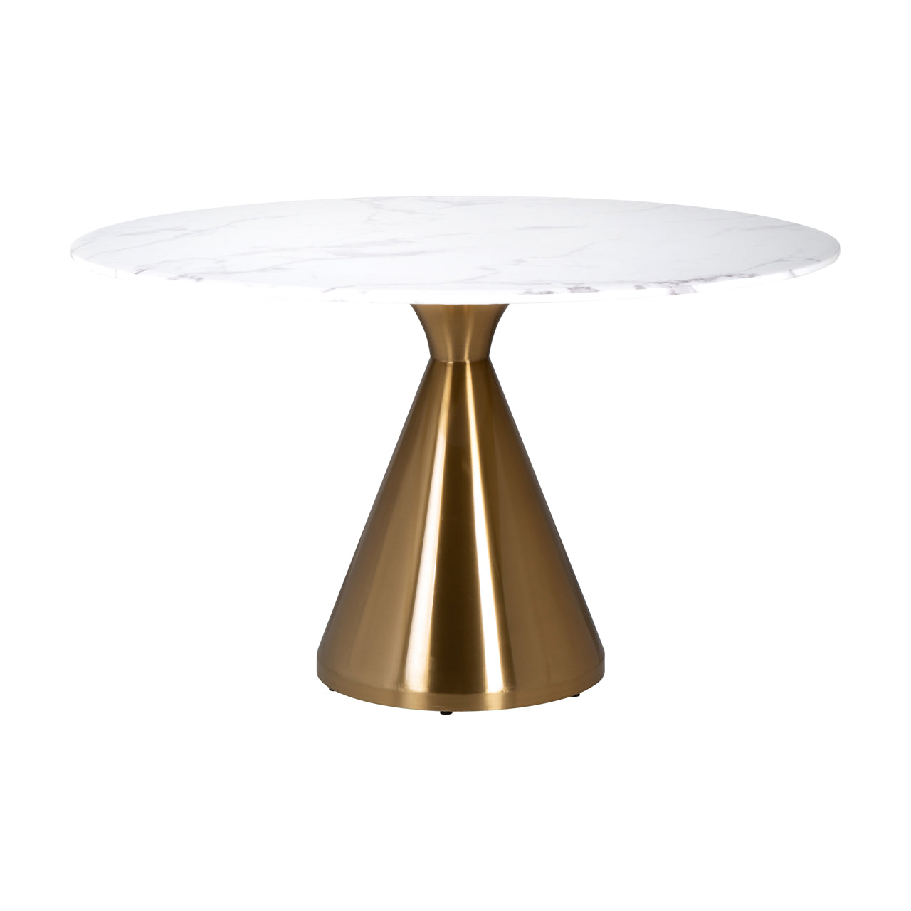 Richmond Interiors Tenille 130cm Dining Table in Brushed Gold  Nicholas John Interiors