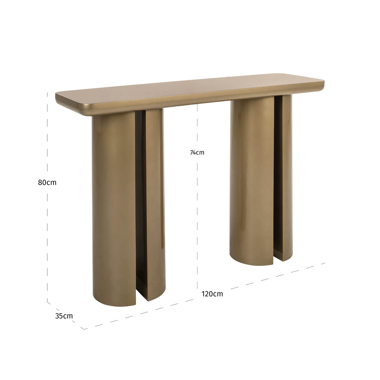 Richmond Interiors Whisker Console Table in Gold  Nicholas John Interiors