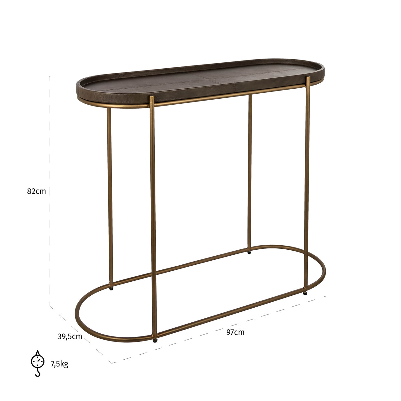 Richmond Interiors Zillon Console Table in Brown  Nicholas John Interiors