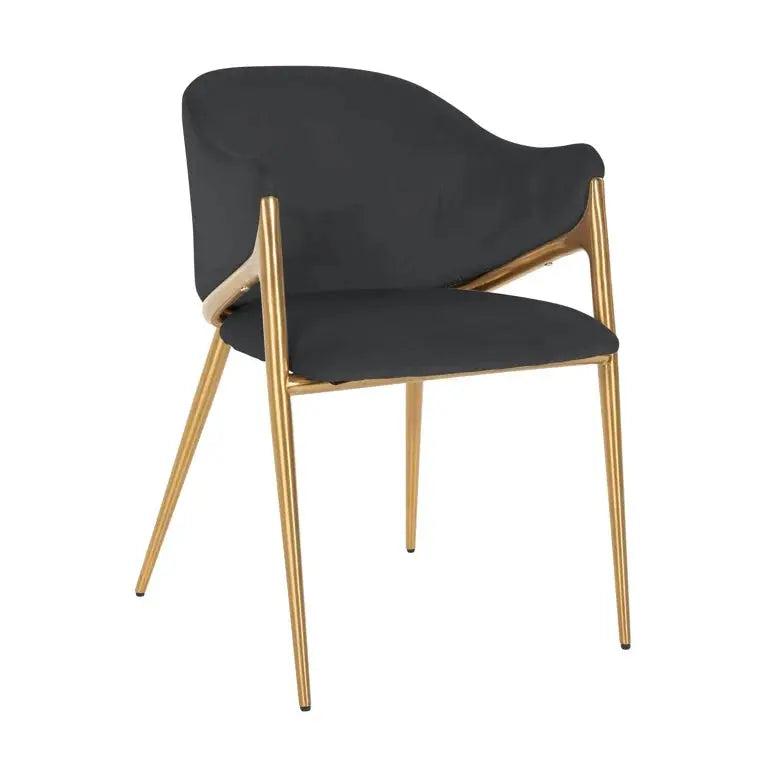 Richmond Interiors Gwen Chair in Antraciet Velvet  Nicholas John Interiors