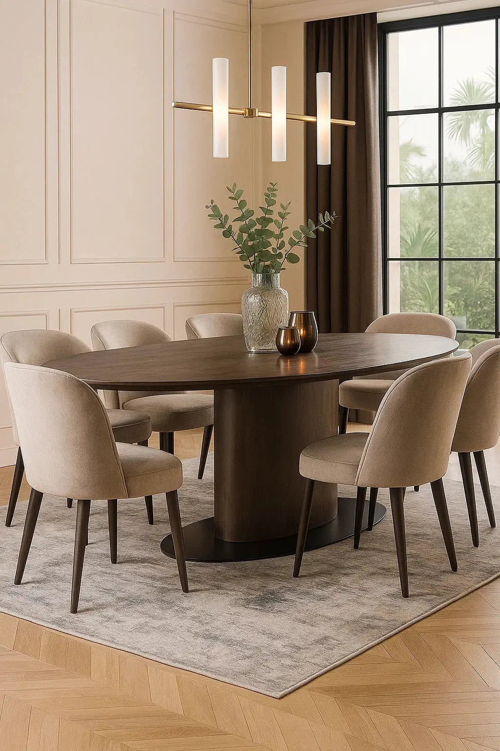 Richmond Interiors Gordon Dining Table in Brown  Nicholas John Interiors