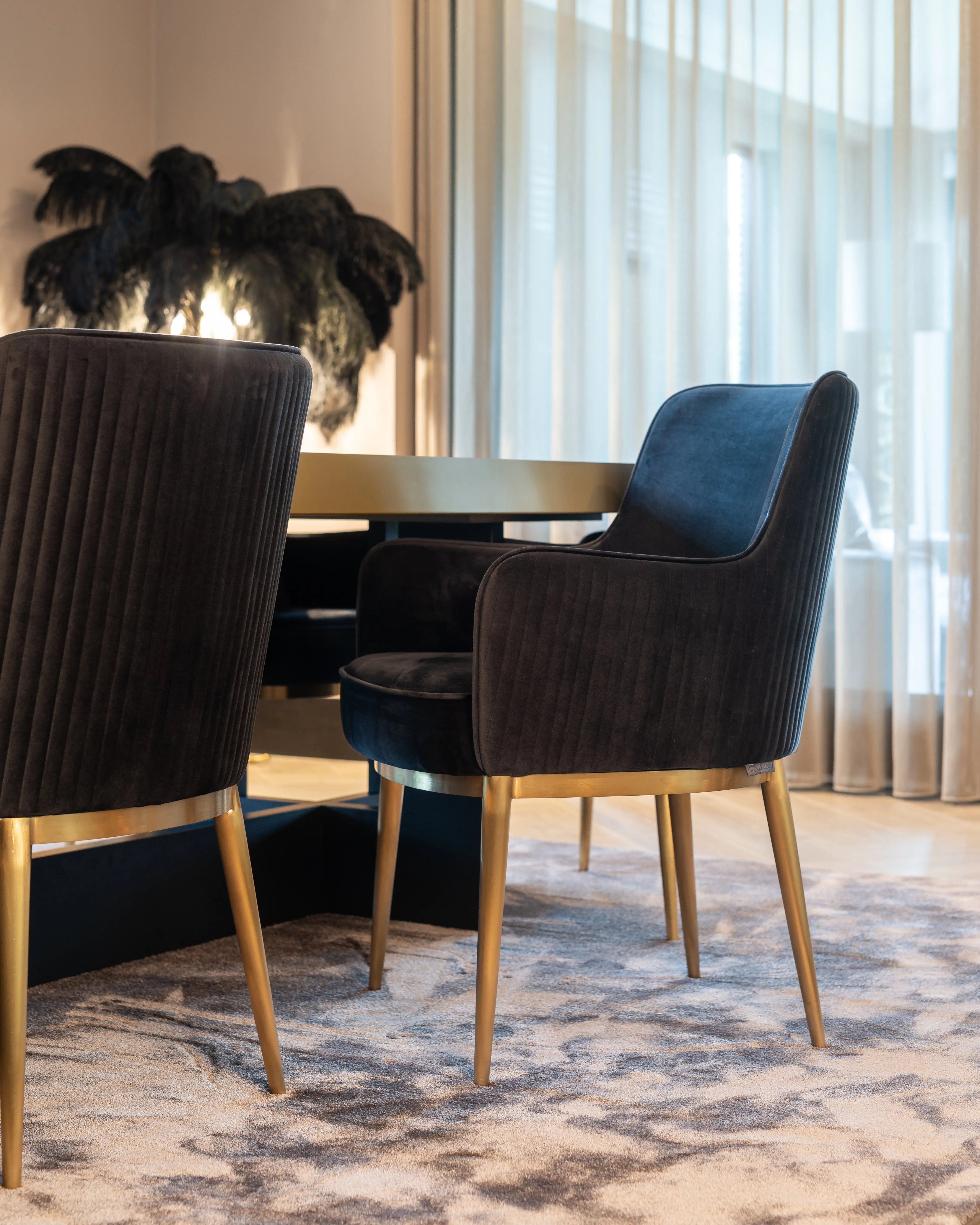 Richmond Interiors Hadley Chair in Antraciy Velvet  Nicholas John Interiors