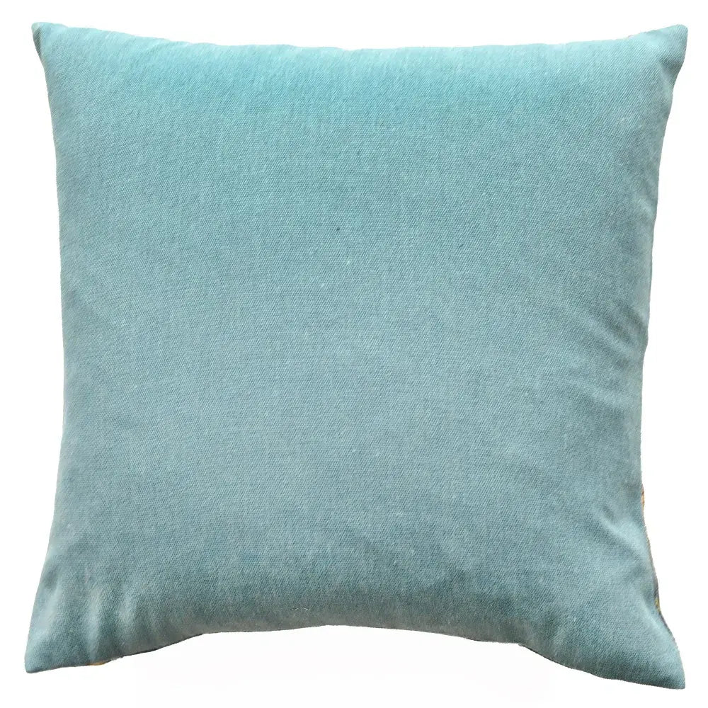 Malini Tate Cushion – Teal Decorative Cushion with Foil Detail  Nicholas John Interiors