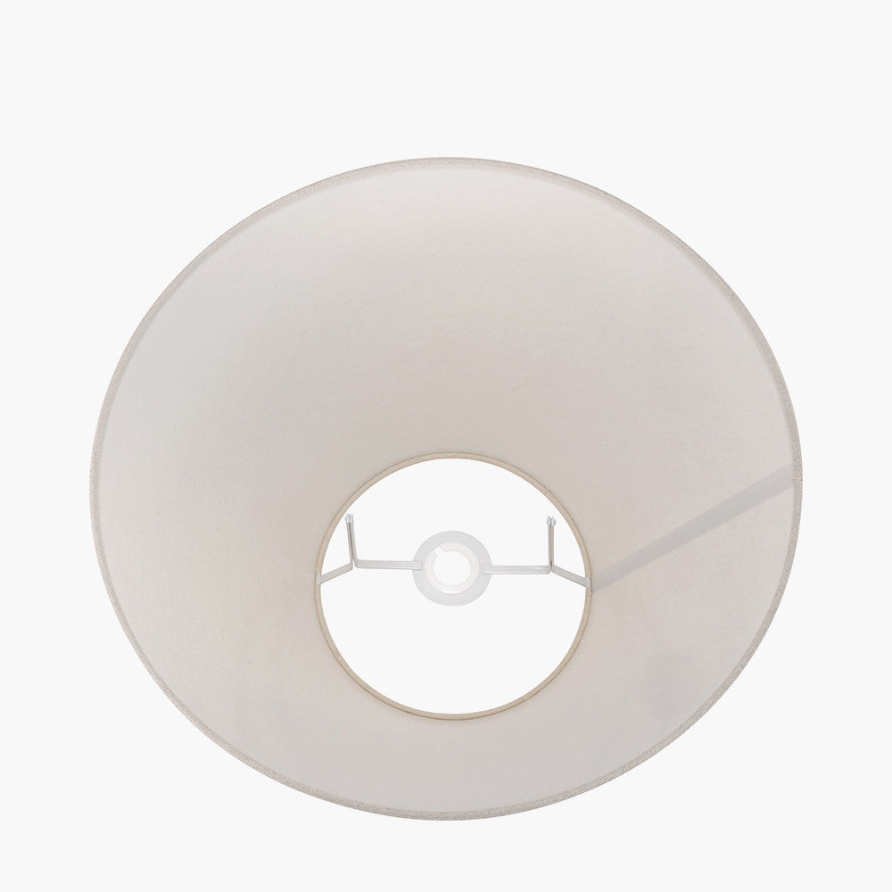 Seychelles 50cm Cream Slubby Cotton Empire Lampshade  Nicholas John Interiors