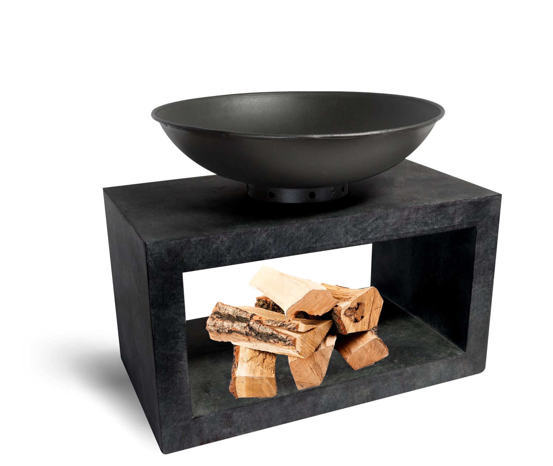 Square Fire Pit & Square Console Cement