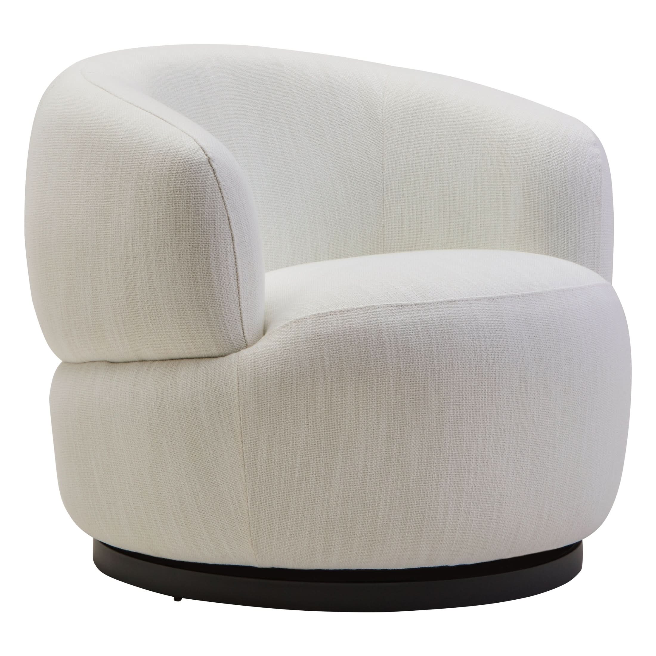 Cream Swivel Chair | Tivaro Curved Accent | Nicholas John Interiors