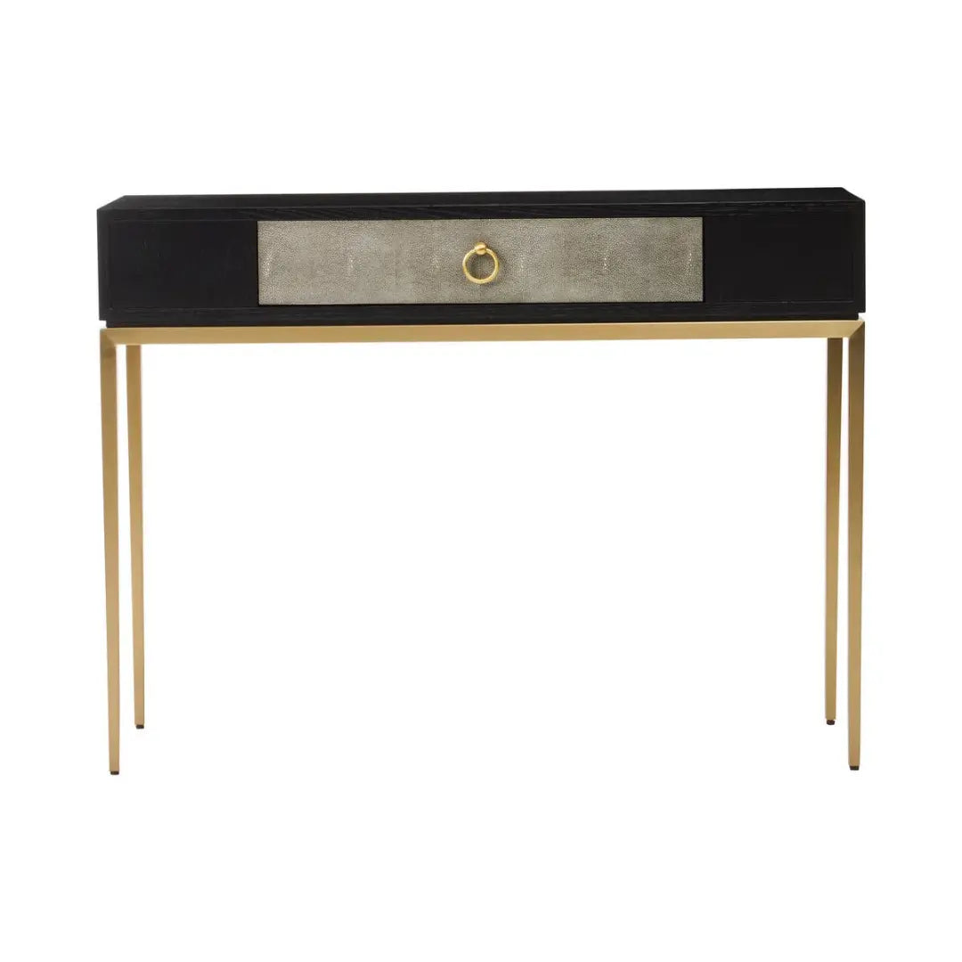 Delsa Shagreen Effect One Drawer Console Table  Nicholas John Interiors