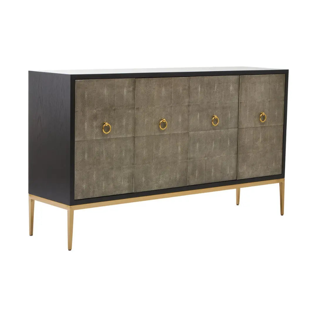 Delsa Grey Shagreen Sideboard  Nicholas John Interiors