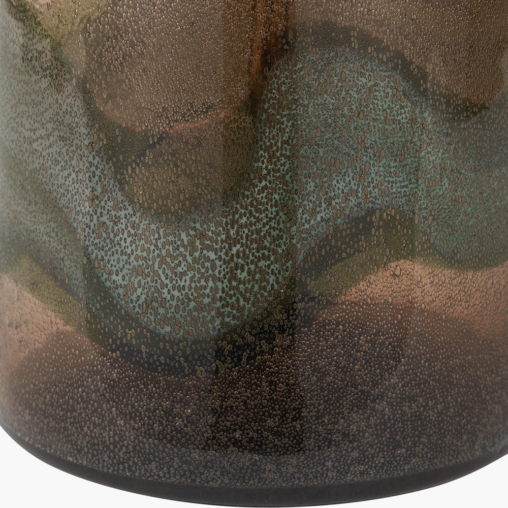 Valtellina Brown and Green Glass Table Lamp Base  Nicholas John Interiors