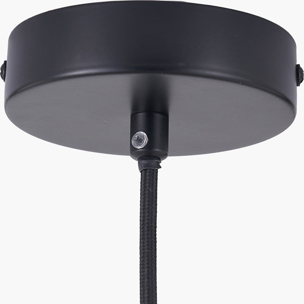 Wanda White Orb and Black Metal 5 Light Pendant  Nicholas John Interiors