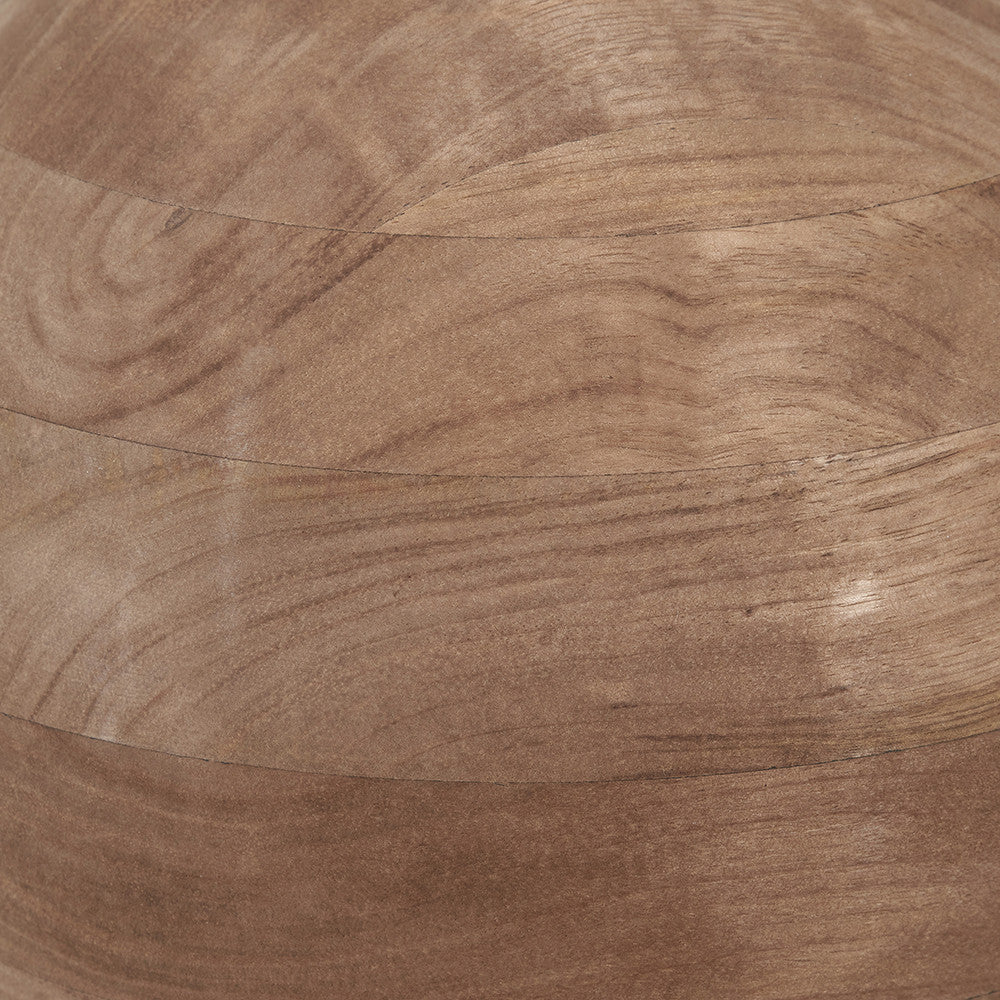 Ziva Antique Brown Round Wood Table Lamp Base  Nicholas John Interiors