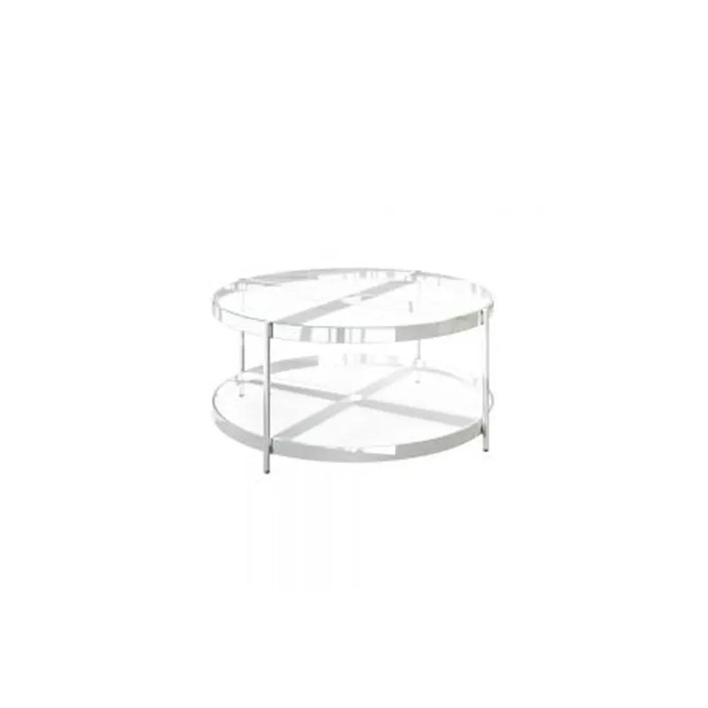 Adele Clear Glass Round Coffee Table Coffee Table