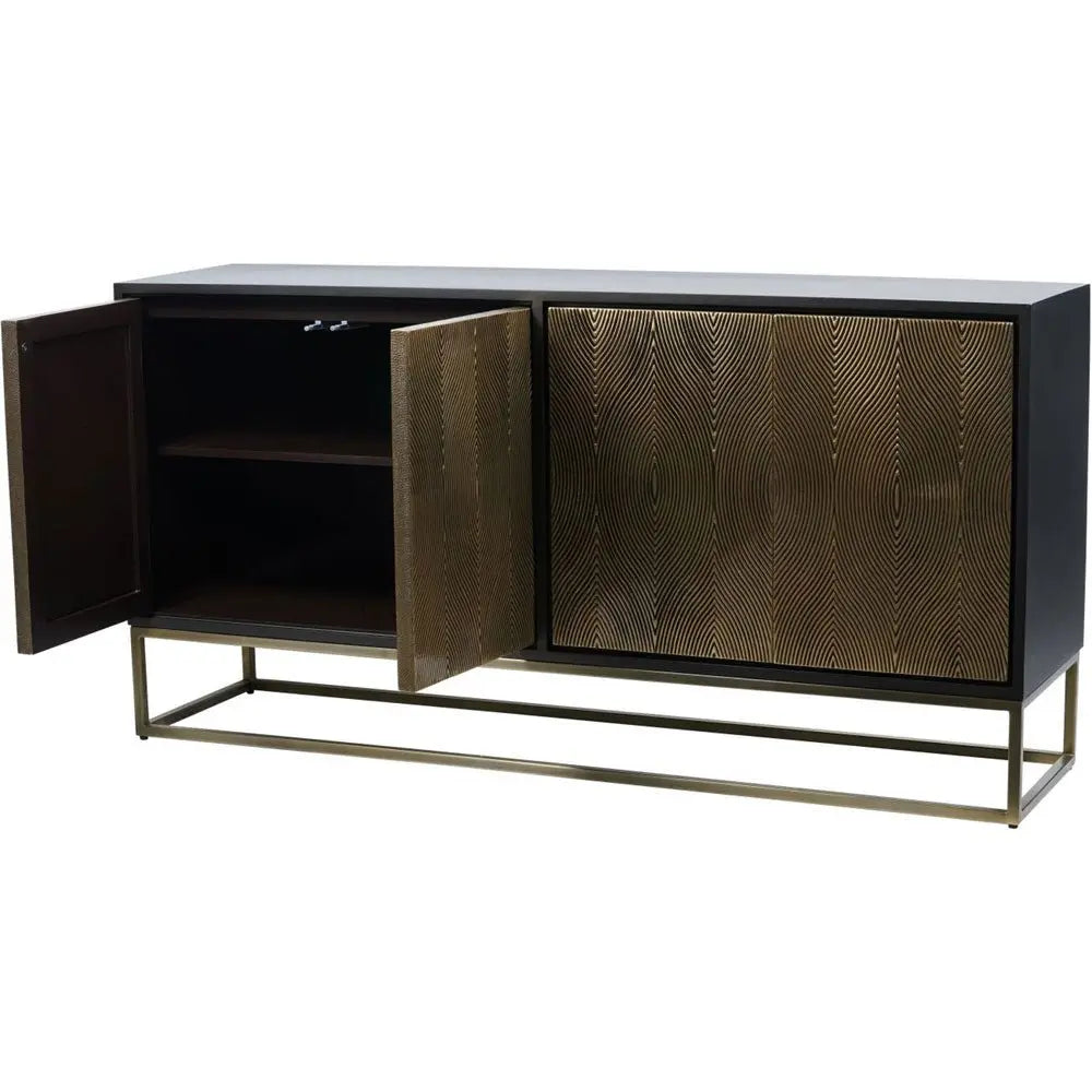 Amabel Embossed 4 Door Credenza