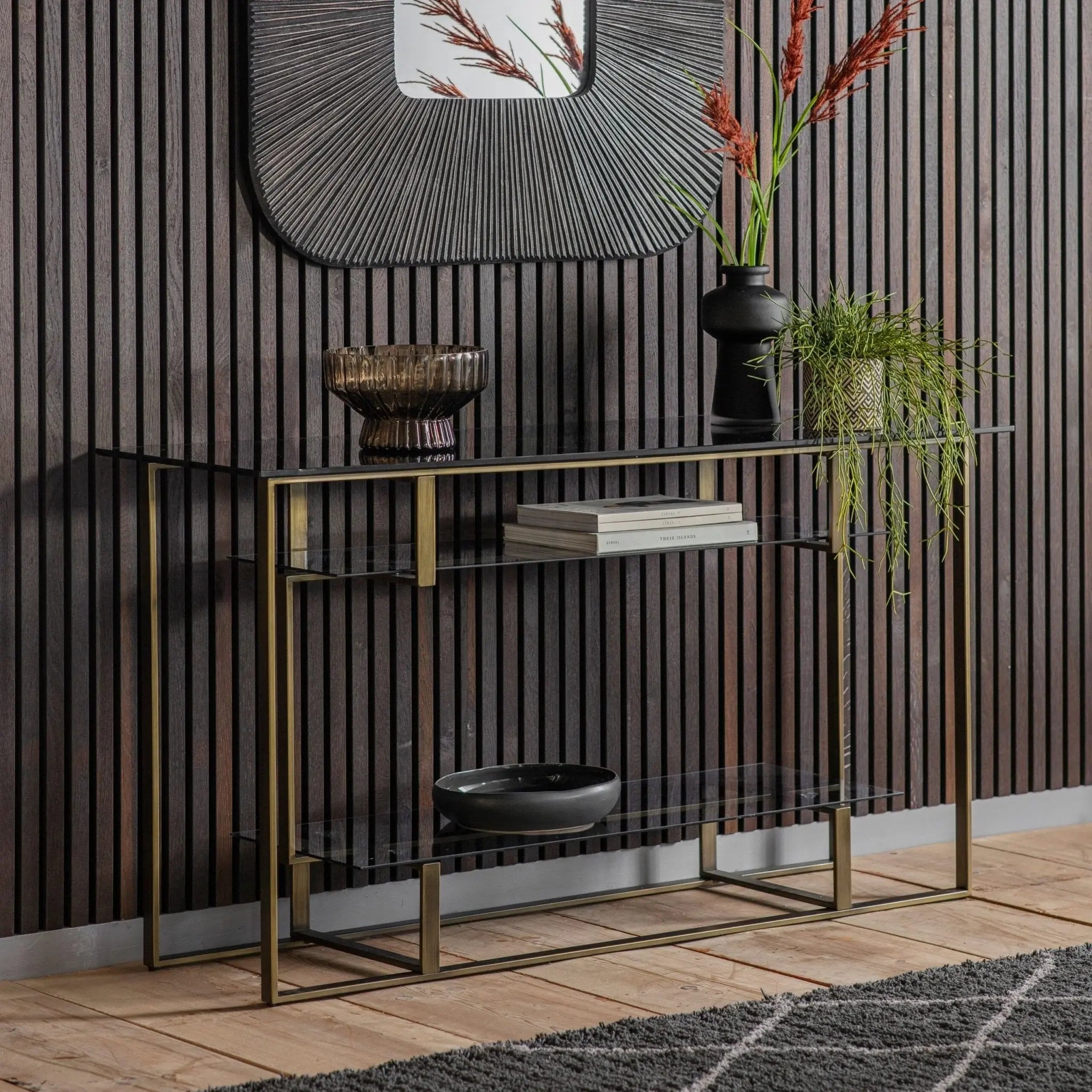 Amul Console Table - Bronze Console Table