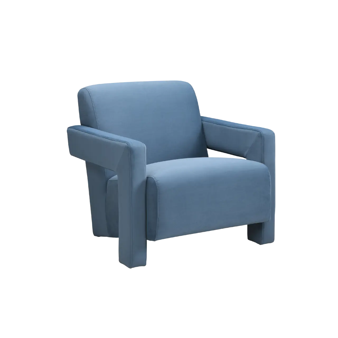 Twenty10 Design Apex Armchair in Blue-velvet  Nicholas John Interiors
