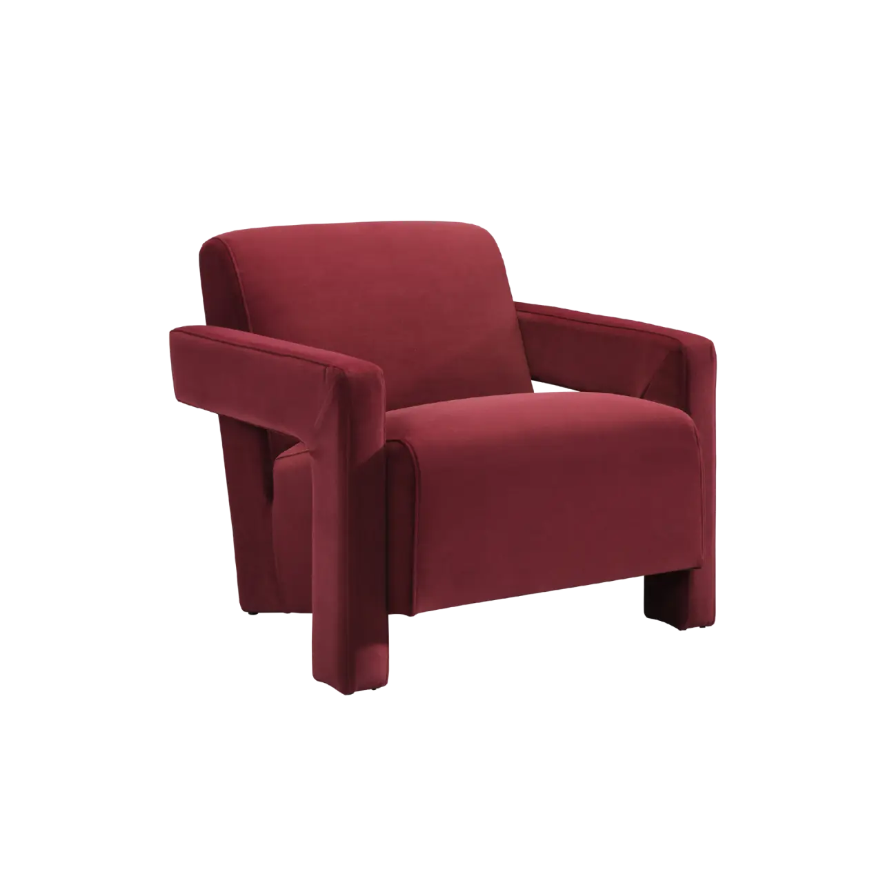 Twenty10 Design Apex Armchair in Burgundy Velvet  Nicholas John Interiors