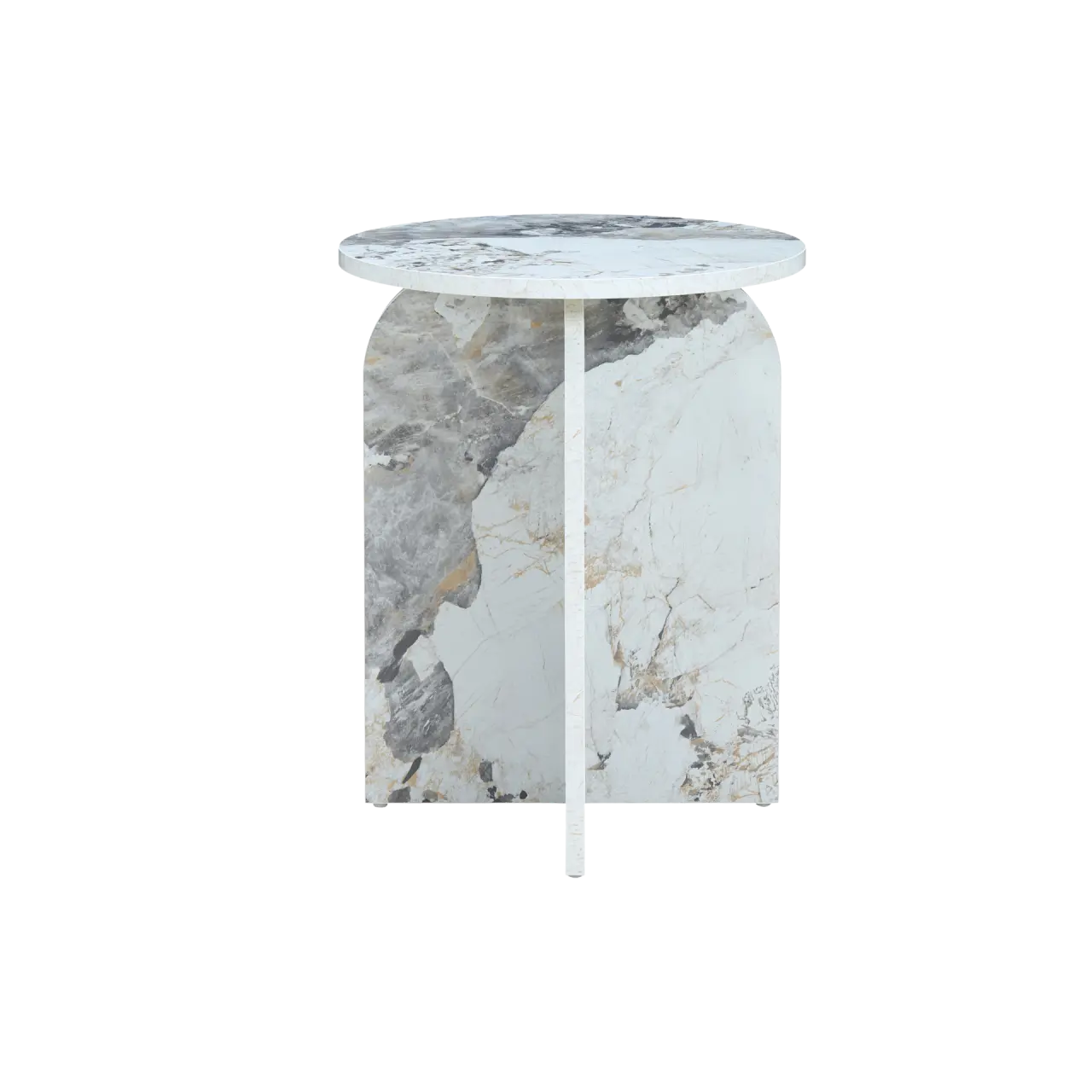 Arco Side Table in Pandora Marble Effect by Twenty10 Design  Nicholas John Interiors