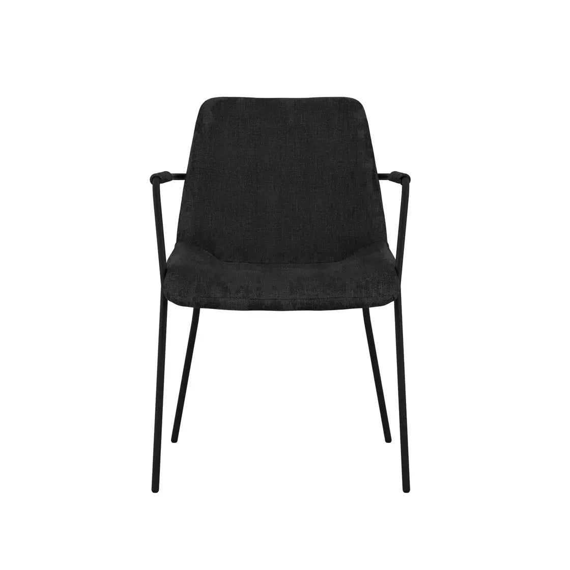 Ashford & Grey Elio Black Dining Chair with Arms Dining Chair