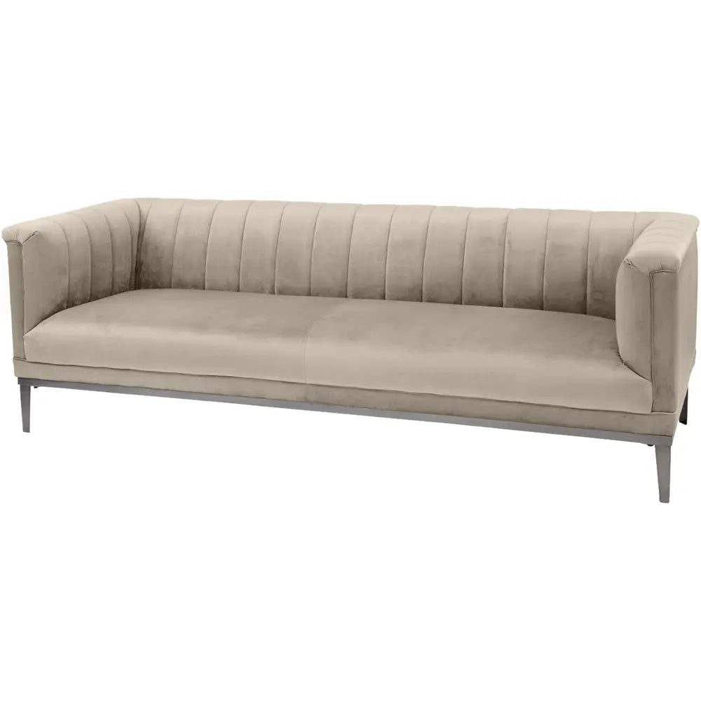 Belgrove Mink 3 Seater Ribbed Sofa