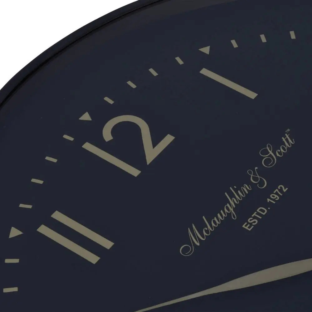 Black Wall Clock with Gold