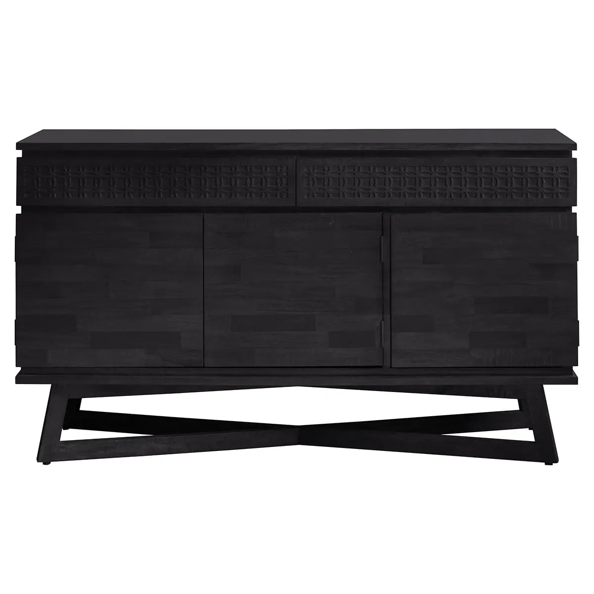 Bohara 3 Door 2 Drawer Sideboard in Black Sideboard
