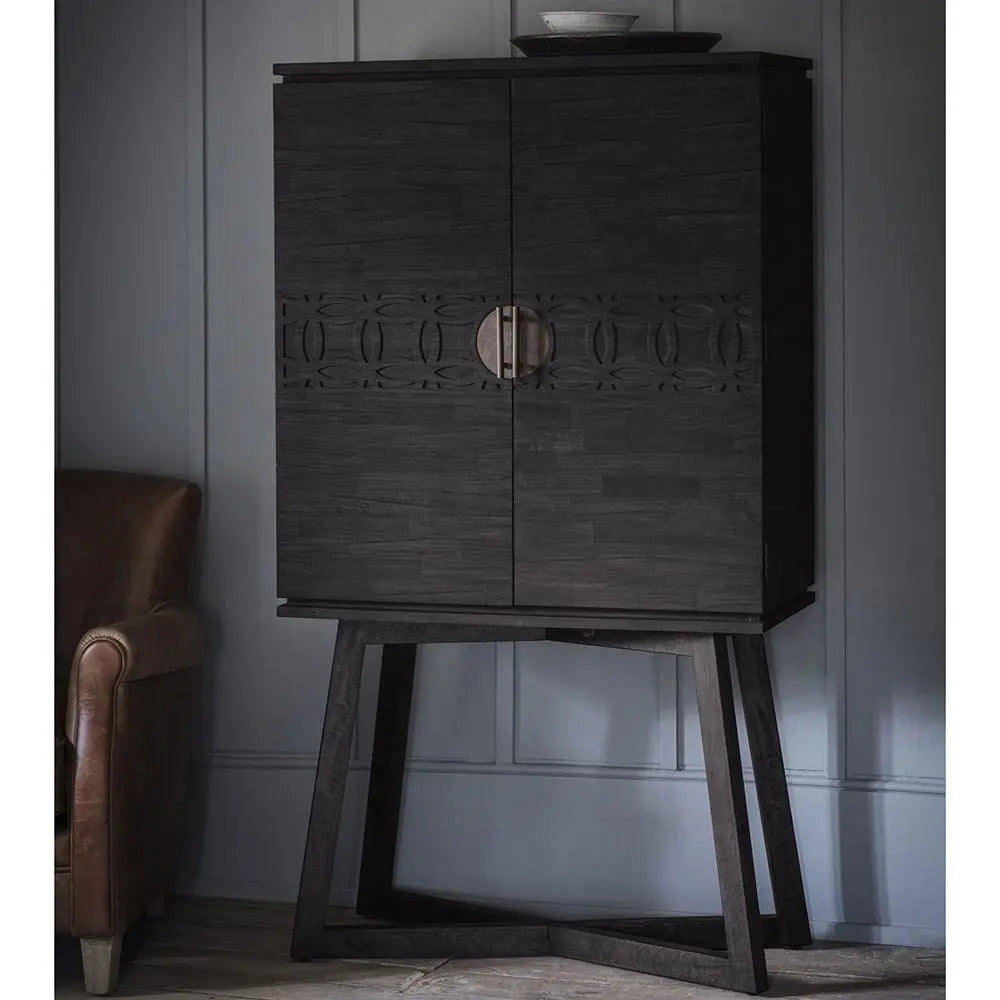 Bohara Boutique Cocktail Cabinet in Black Cabinet