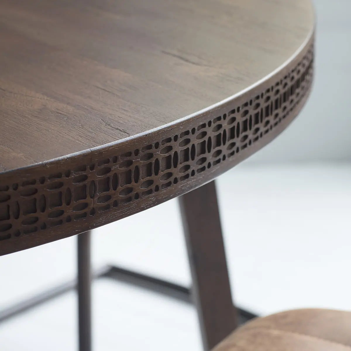 Bohara Retreat Round Dining Table in Brown Dining table