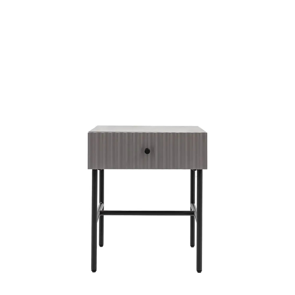 Bucknell 1 Drawer Bedside in Grey Bedside Table