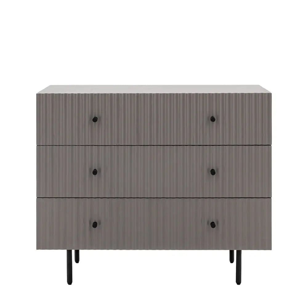 Bucknell 3 Drawer Chest in Grey Chest of Drawers
