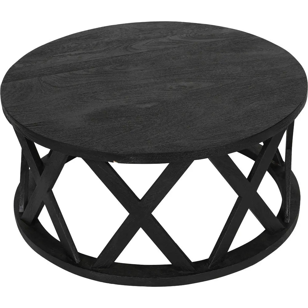 Calista Solid Wooden Coffee Table in Black Coffee Table