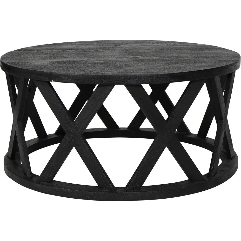 Calista Solid Wooden Coffee Table in Black Coffee Table