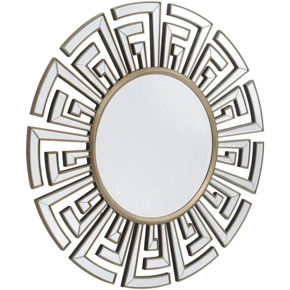 Clarence Deco Round Mirror